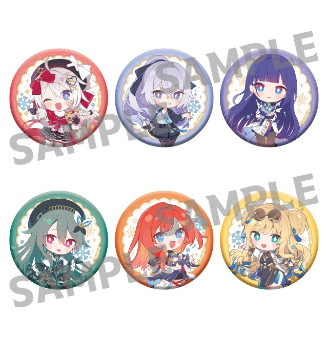 崩壊3rd デフォルメ缶バッジコレクション(全6種)単品:各495円(税込) BOX:2,970円(税込)