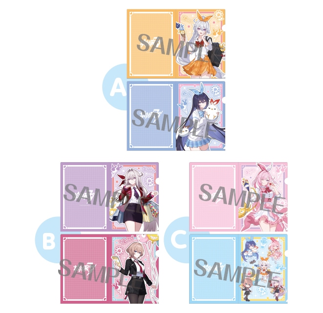 崩壊3rd描き下ろしクリアファイルセット（全3種　1セット＝2枚入り）　各990円（税込）