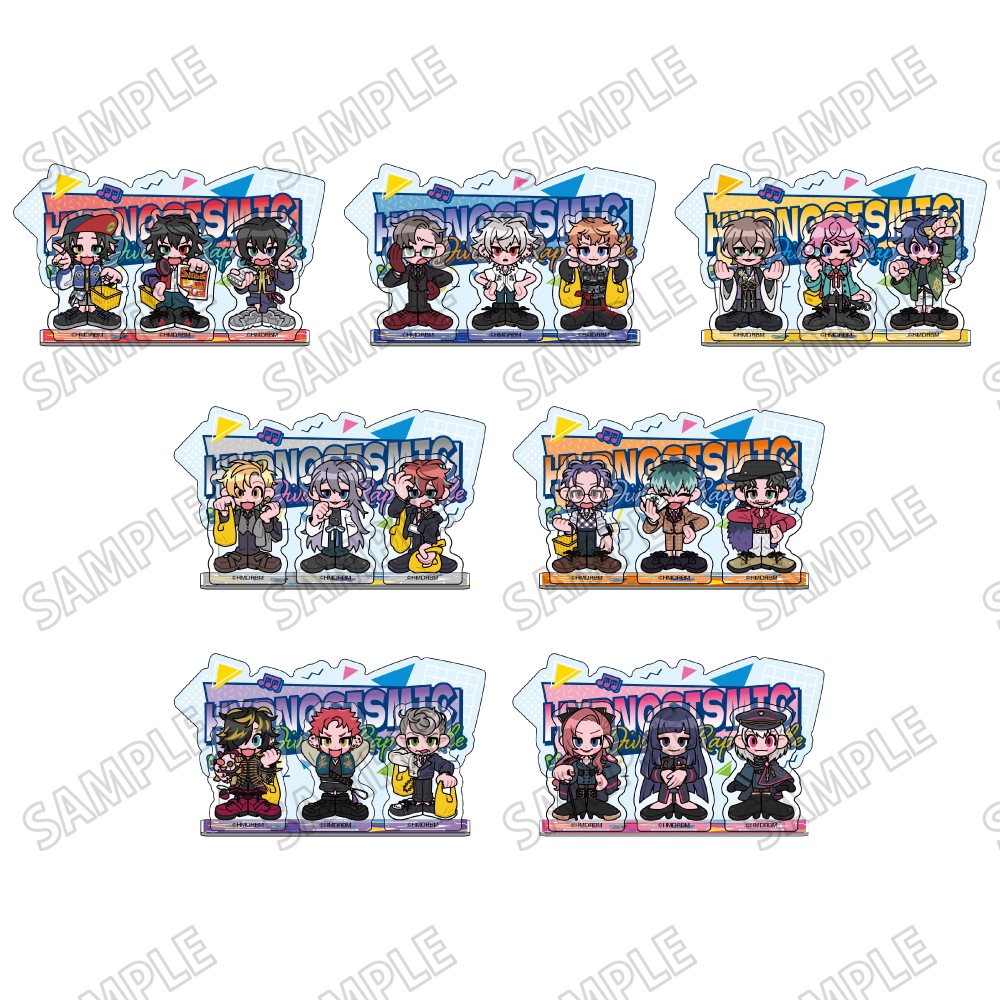 ヒプノシスマイク ミニキャラアクリルジオラマ(全7種) 各2,200円(税込)