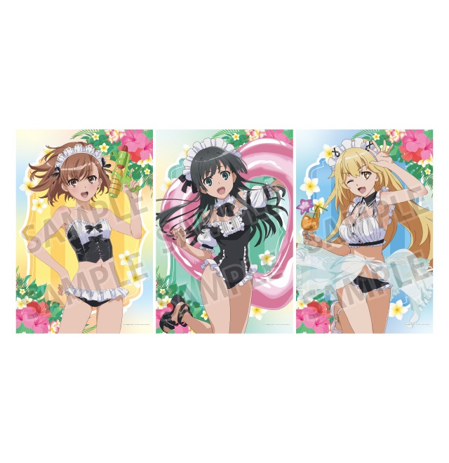 とある科学の超電磁砲T 描き下ろしB2タペストリー【水着メイドver.】(全3種)