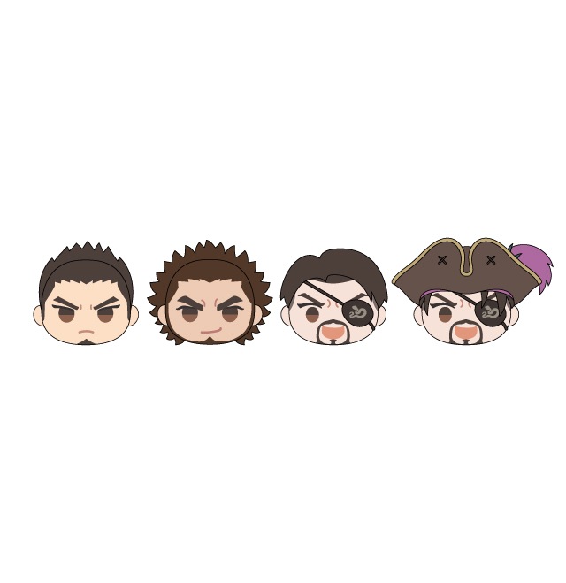 龍が如く フェイスクッション 全4種