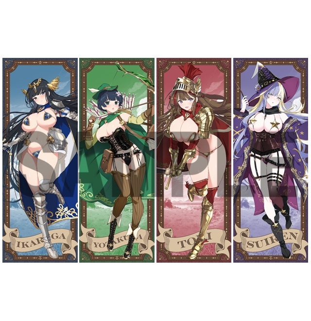 閃乱カグラ 描き下ろし等身大タペストリー【ファンタジーver.】(全4種) 各7,700 円(税込)
