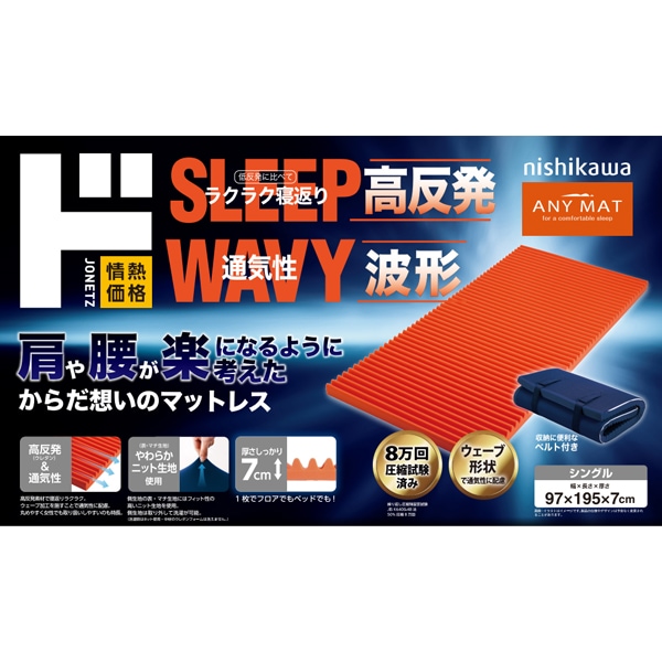 情熱×西川　高反発エニーマットレス