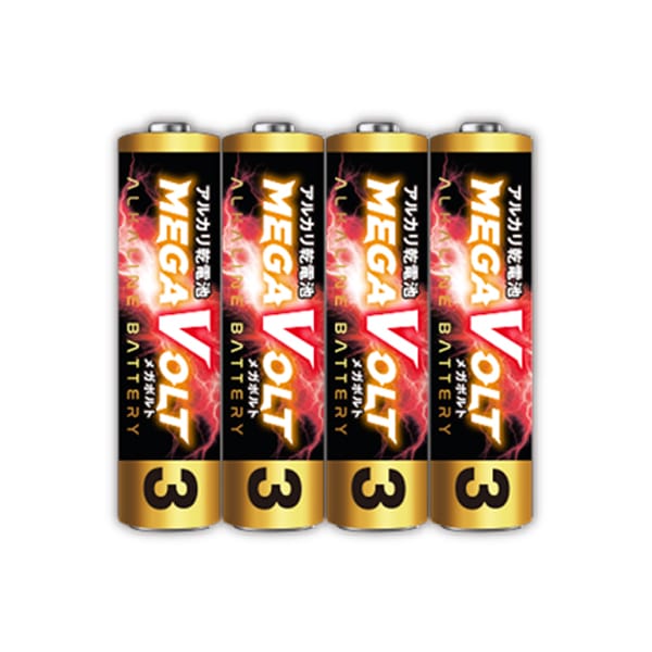 LR6 単3形アルカリ乾電池 MEGAVOLT 4本入